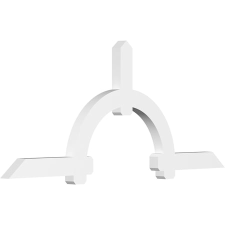 Ekena Millwork Ericson Architectural Grade PVC Gable Bracket, 108"W x 45"H x 4"D x 6"F, 10/12 Pitch GBP108X45X0406ERI00